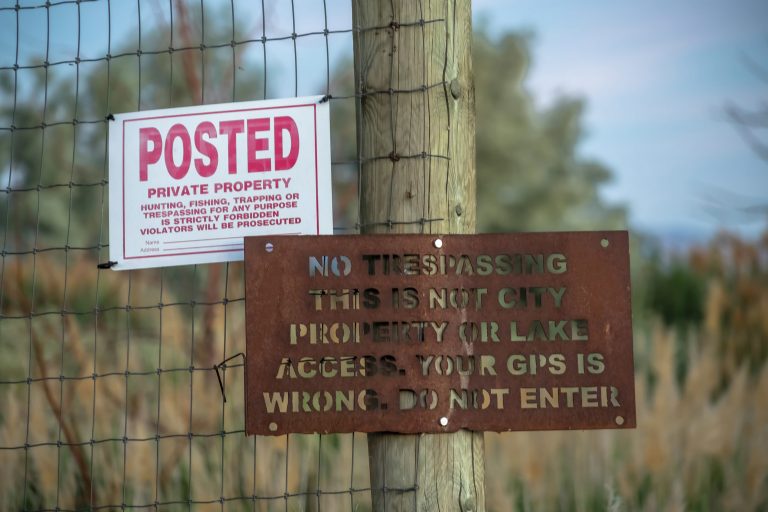 Posted And No Trespassing Sign